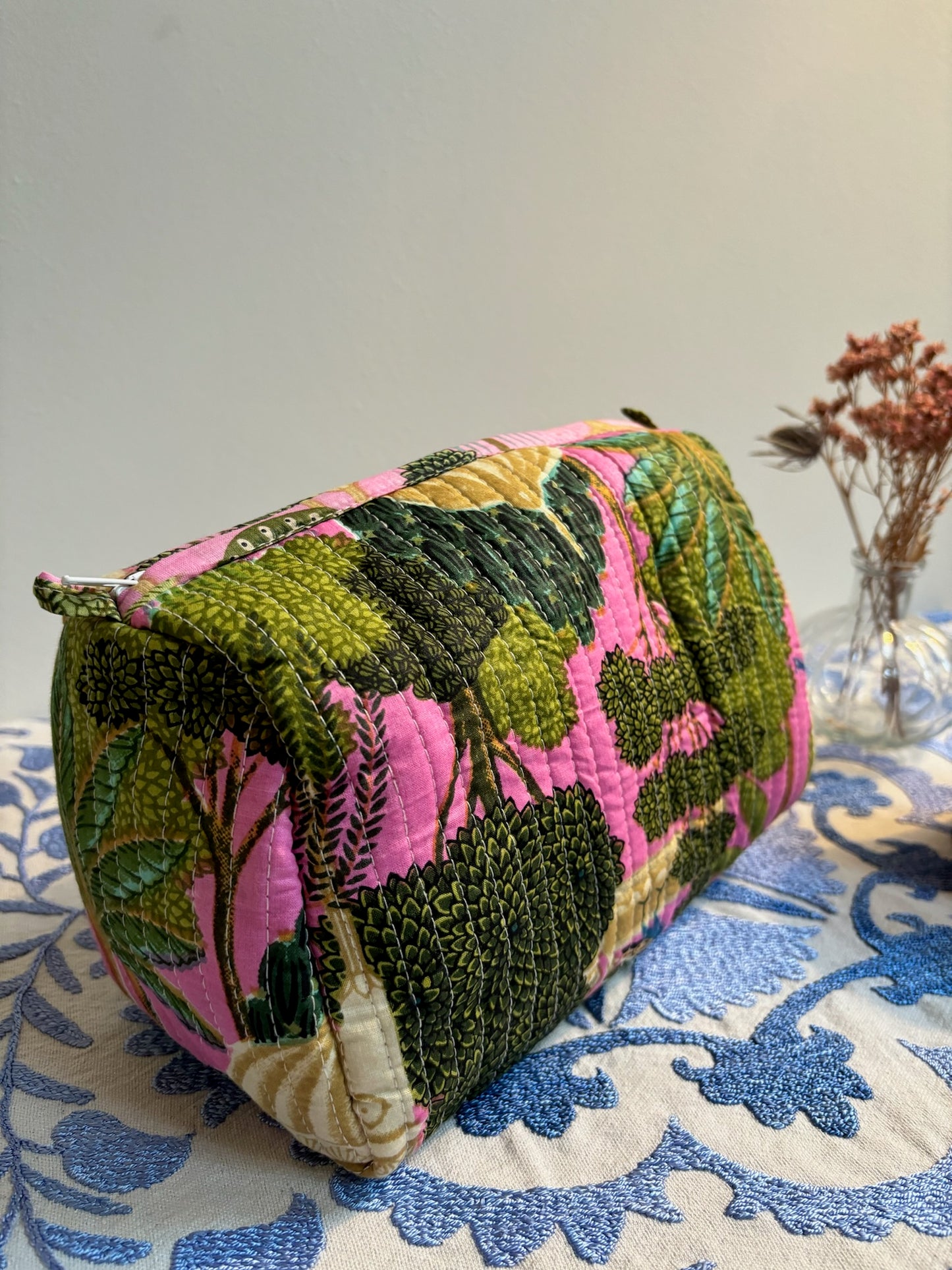 Beauty case Rosa stampa Pavoni - L