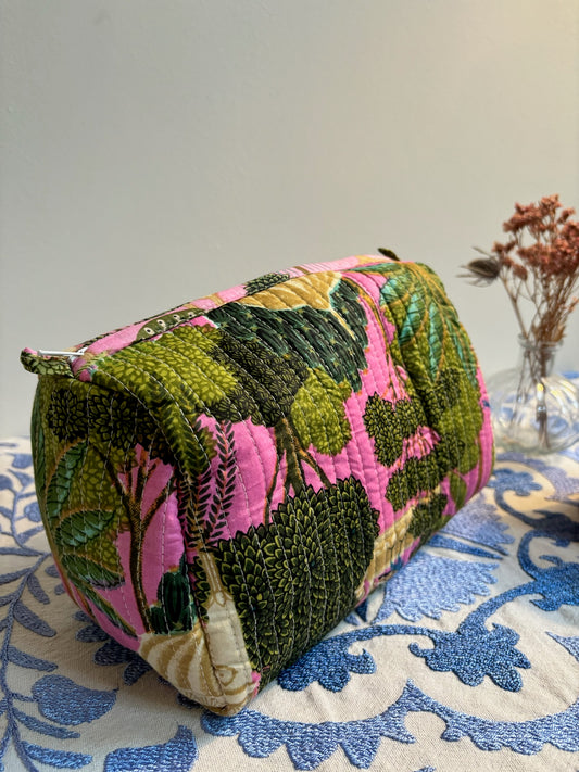 Beauty case Rosa stampa Pavoni - L