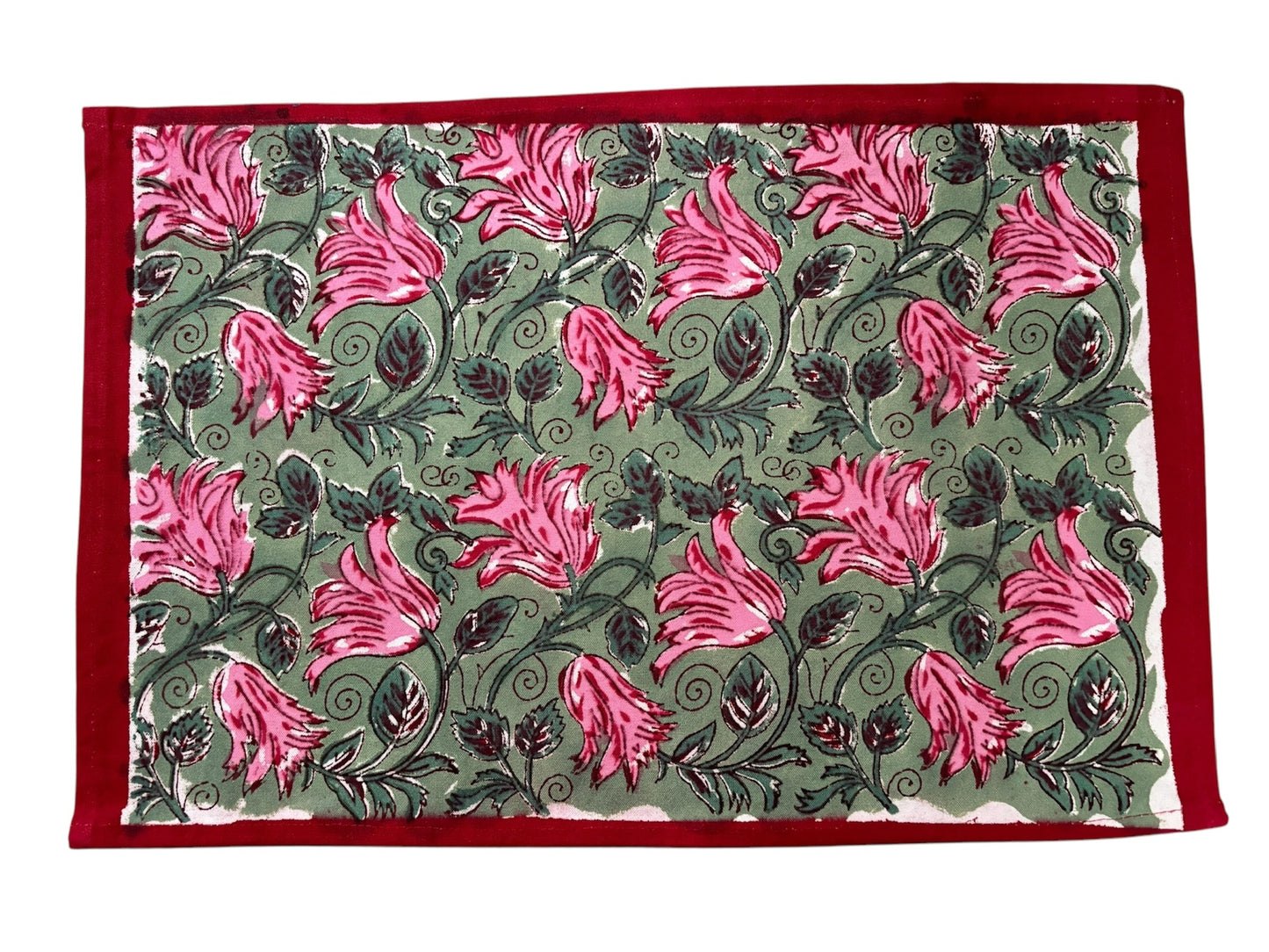 Tovaglietta Americana printblock fiori fucsia