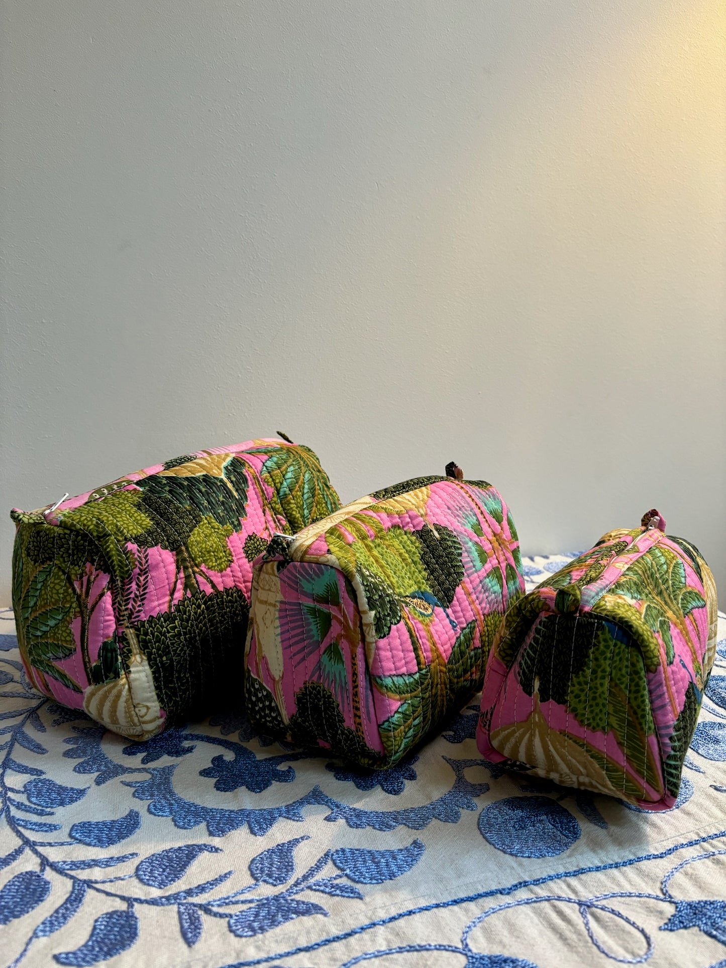 Beauty case Rosa stampa Pavoni - L