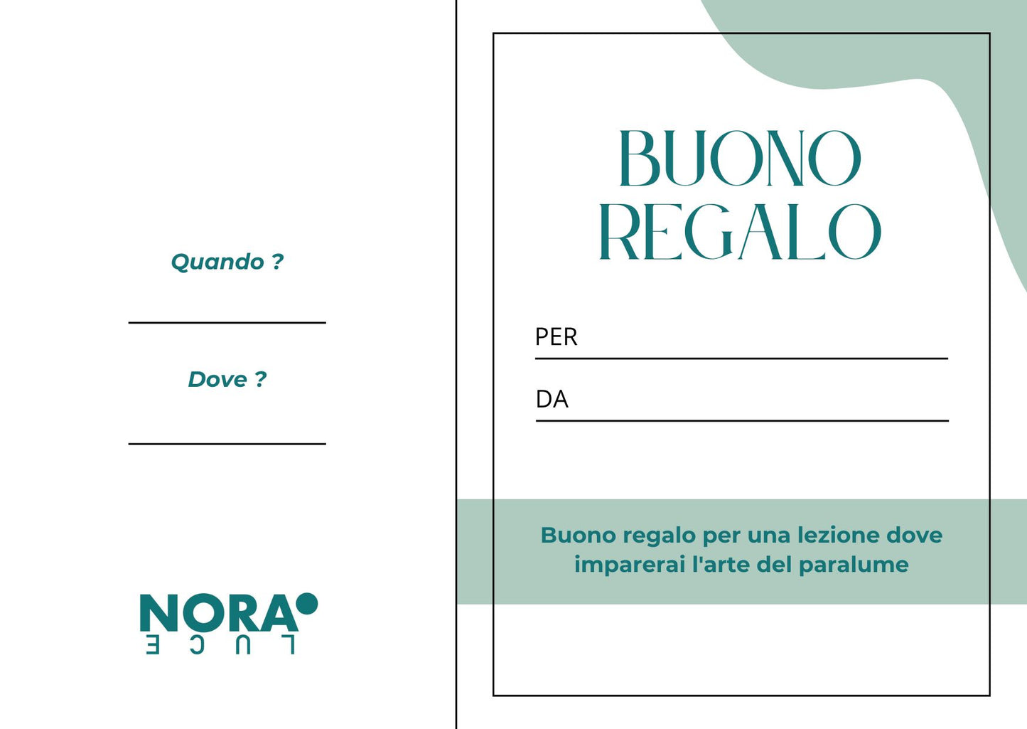 Luce in scatola – Buono Regalo Nora Luce