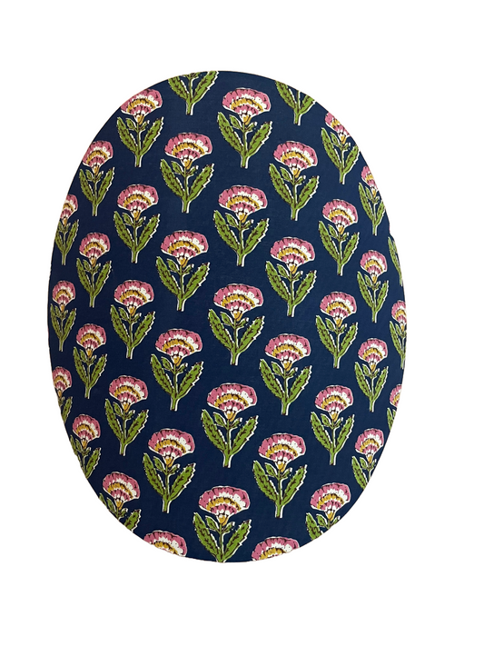 Applique M stampa Primule rosa