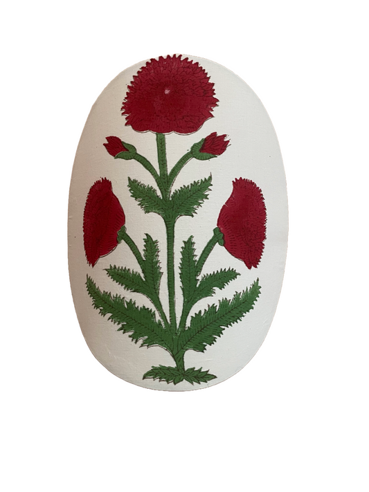 Applique S stampa Garofani rossi